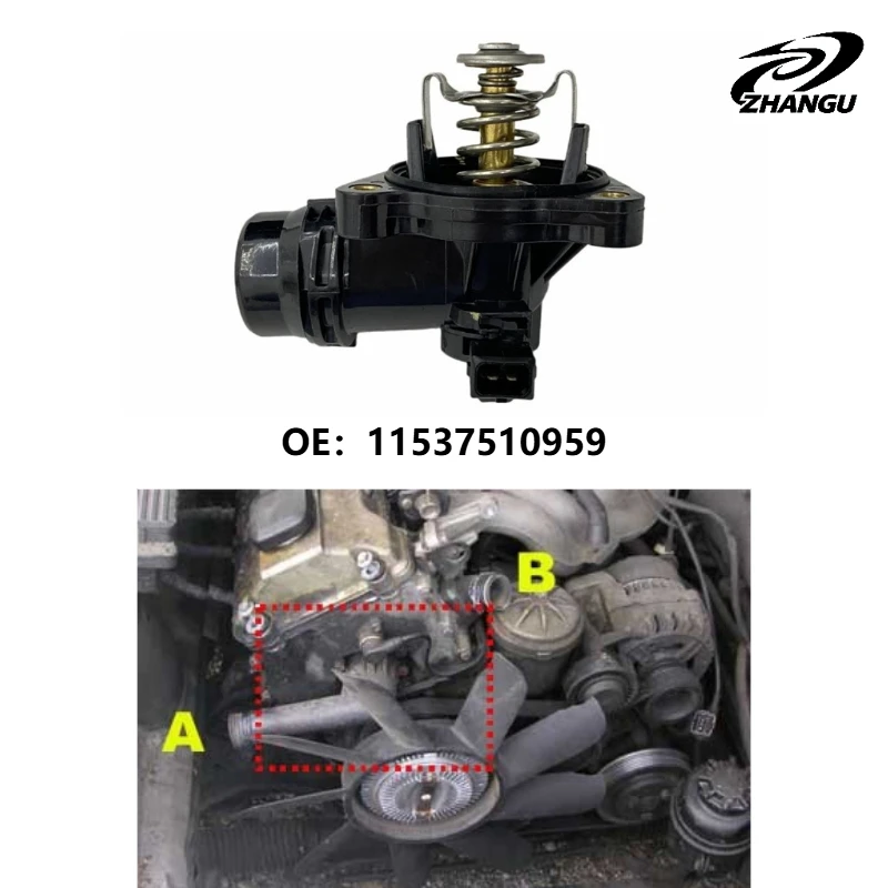 

Engine Coolant Thermostat Assembly 11537510959 Direct OE Replacement Precise Temp Control For BMW E46 E90 E87 X1 Z4
