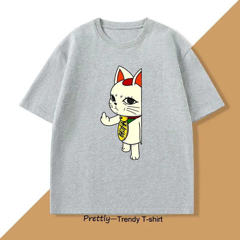 Dandadan Turbo Granny Cat T-shirt Manga Designer Unique Cosplay Momo Anime Tshirt Casual Short Sleeve Men's Clothing Tees