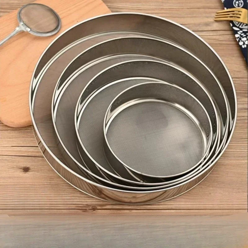 Kitchen Tools Accessories Cooking Sieve for Flour Tea Pasta Strainer Tamis Flours Mesh Rice Pastry Utensils Stainless Steel Mesh