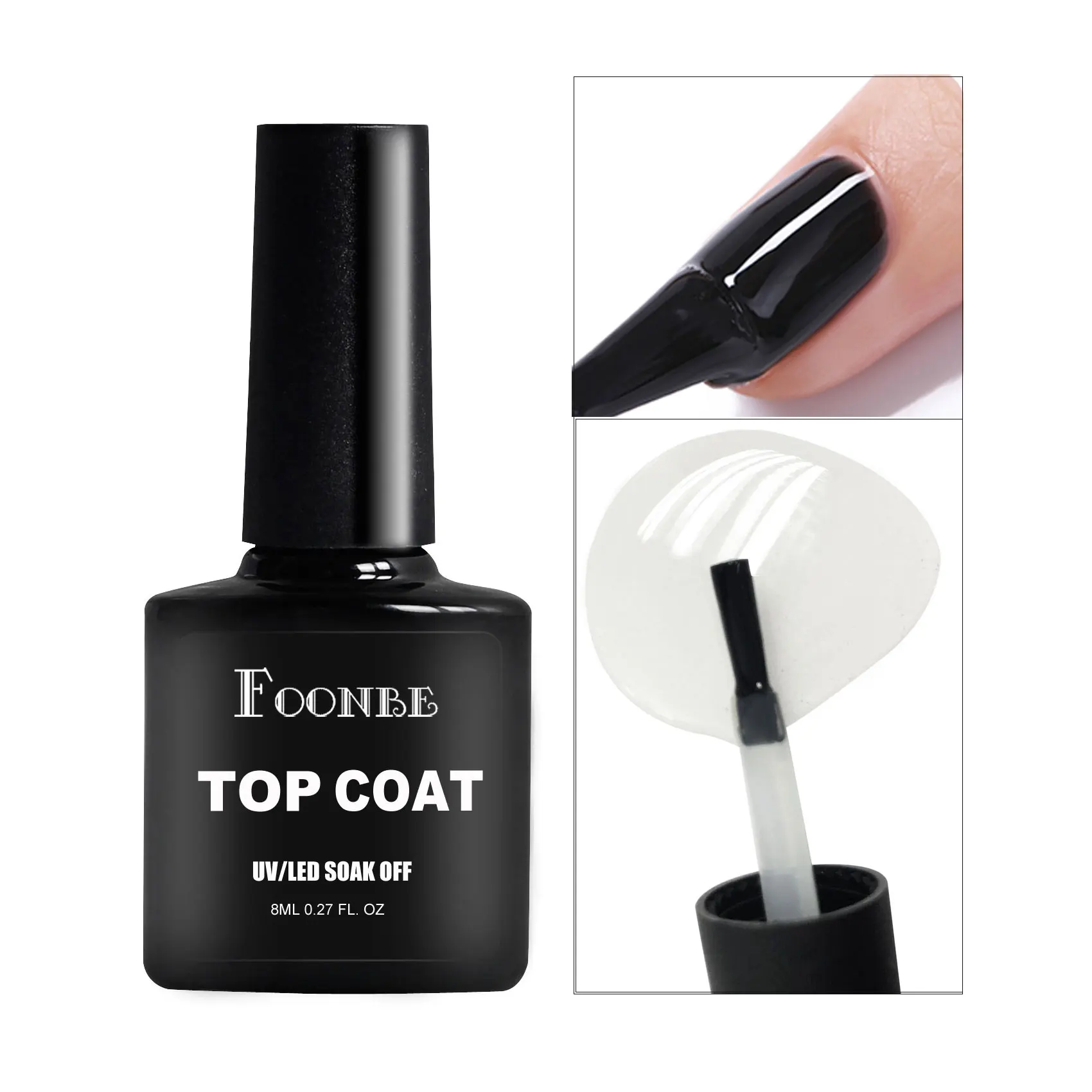 7Ml Top Coat เจลป้องกันเล็บพื้นผิวเก็บการออกแบบเล็บยาวนานเจลใสเคลือบเงา UV LED