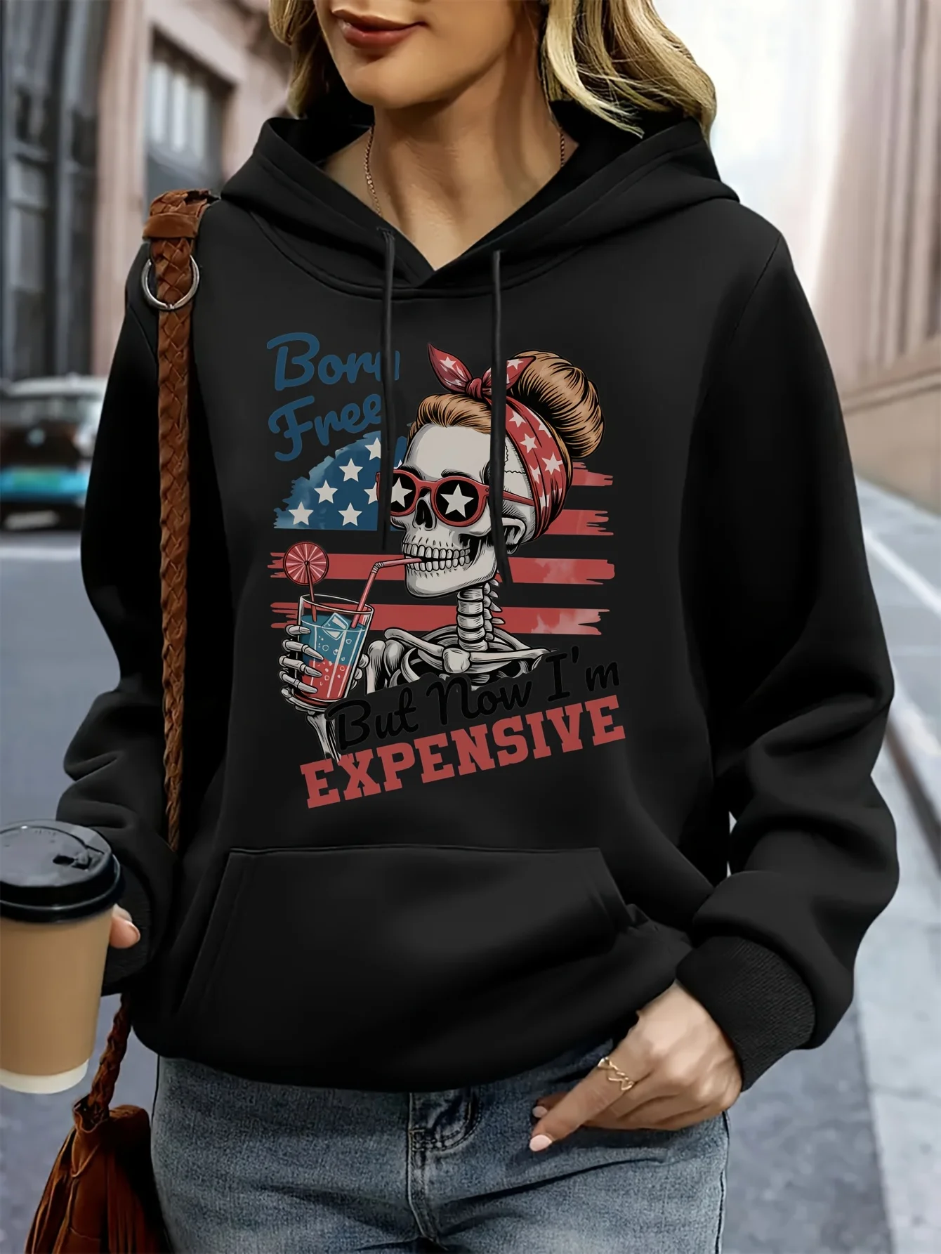 

Skull Graphic Printing Autumn and Winter Cotton Men's and Women's Hoodies Casual Outdoor Street Sports Training Brand Trend
