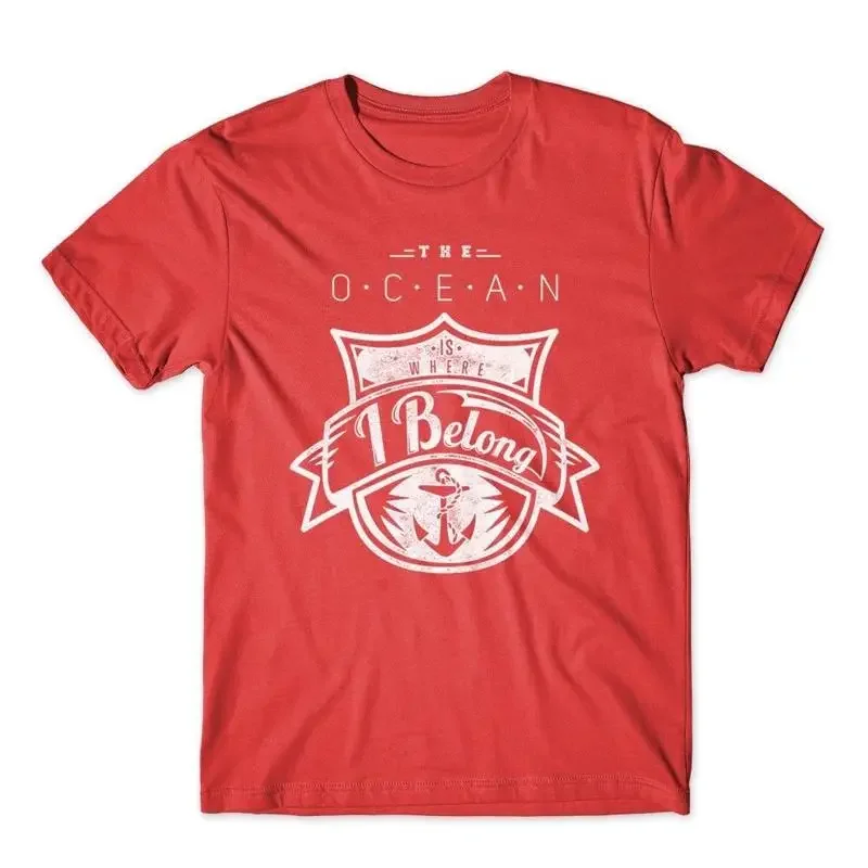 T-shirt The Ocean Is Where I Belong 100% coton Premium NEUF