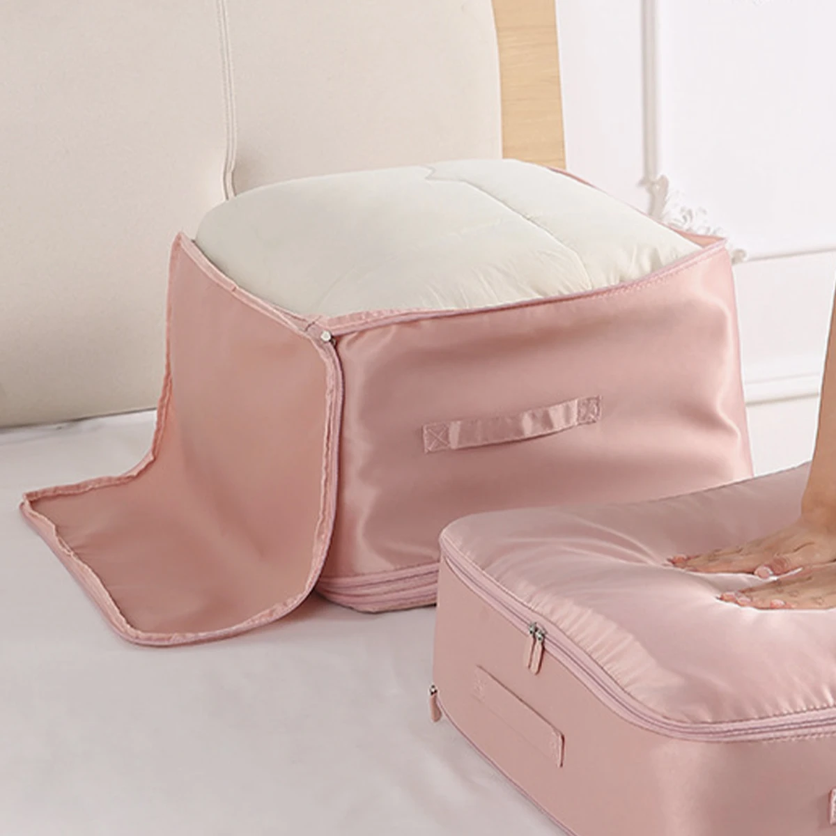 

1Pcs Useful Ultra Space Saving Self Compression Organizer Upgrades Space Saver Vacuum Storage Bags for Clothing