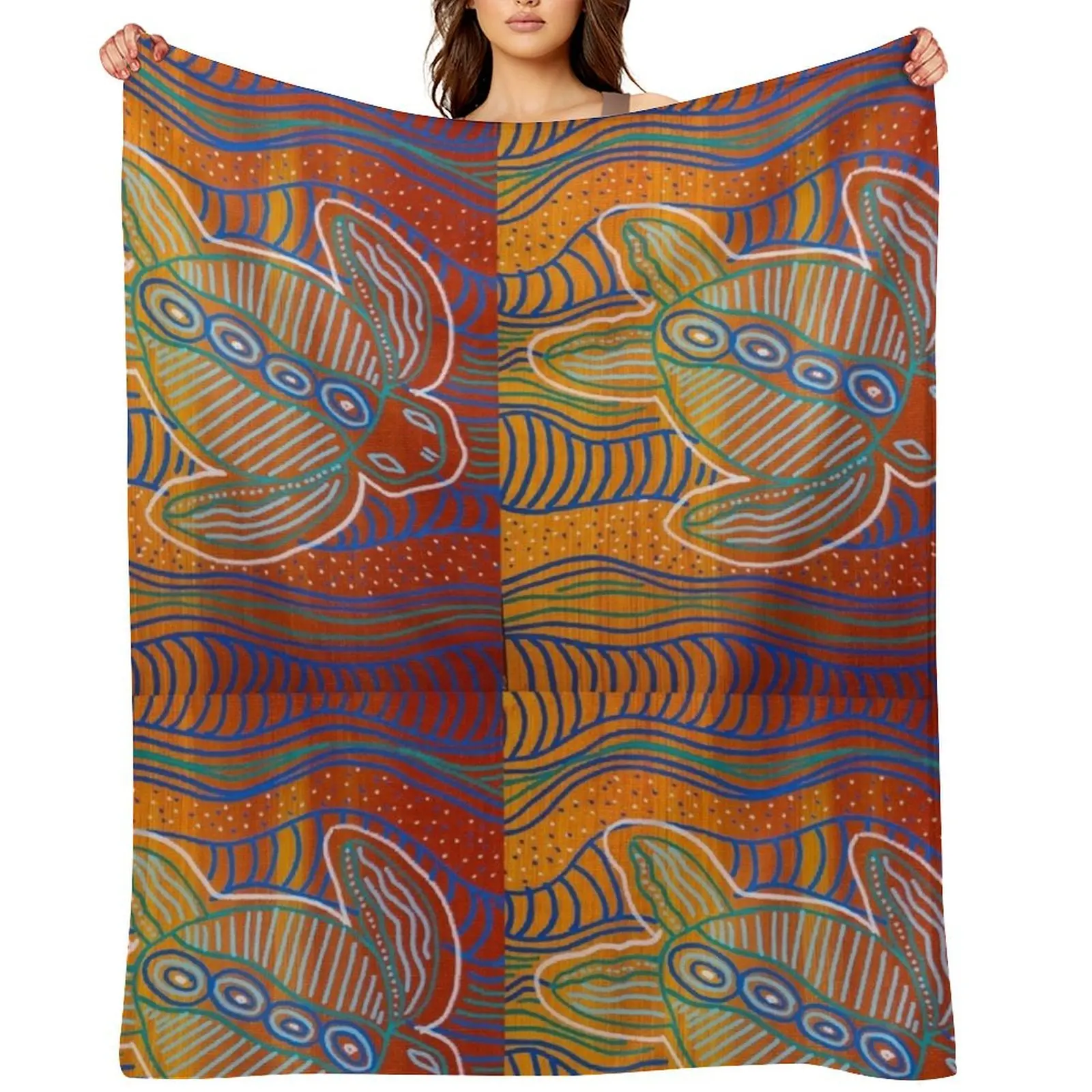 

Turtle Feeding Throw Blanket Warm For Baby Large christmas decoration Blankets