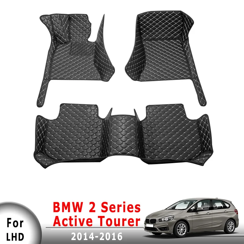 Custom Car Floor Mats  For BMW 2 Series Active Tourer 2016 2015 2014 Car Interior Accessories Decoration Carpet Car Styling Rug