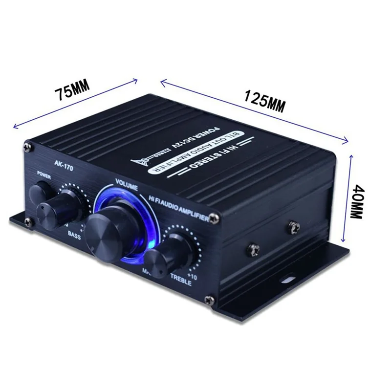 Amplificador de potência rádio fm mini amplificador 400w alta fidelidade mini amplificador de potência de áudio hifi amplificador de áudio ak170 amplificador de áudio-pos
