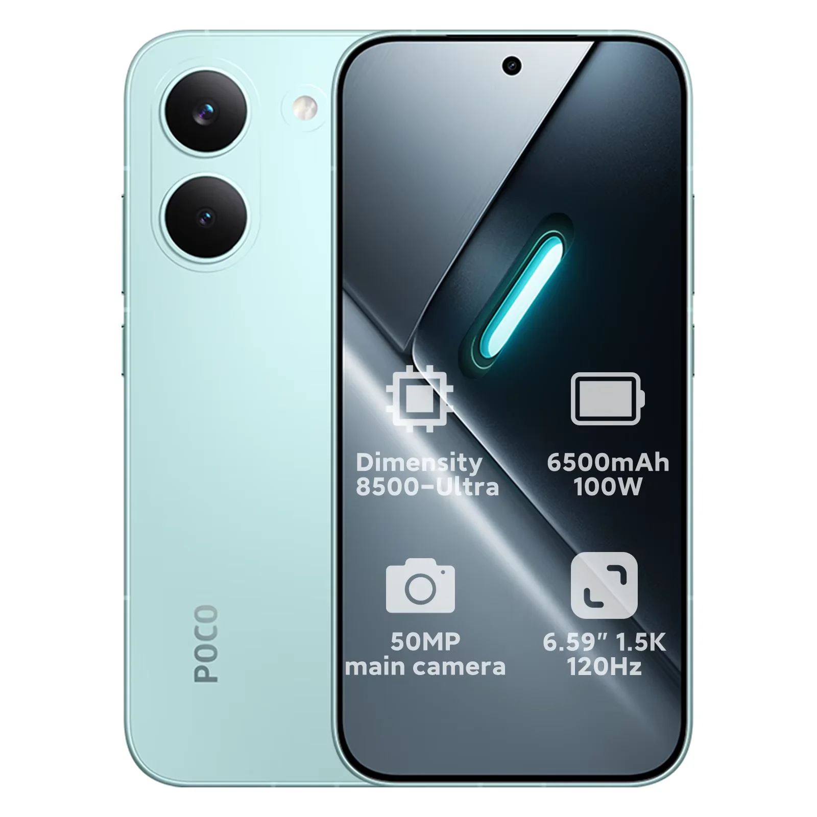 Wereldwijde versie POCO X8 Pro met Dimensity 8500-Ultra-processor, 6,59-inch 1,5K-scherm met 120 Hz, 6500 mAh (typisch) en 100 W HyperCharge