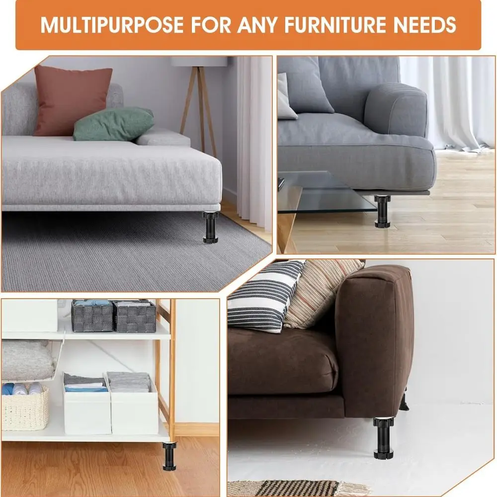 Adjustable Height Furniture Leveler Legs Universal Enhanced Stability Cabinet Legs Durable Sturdy Cabinet Levelers