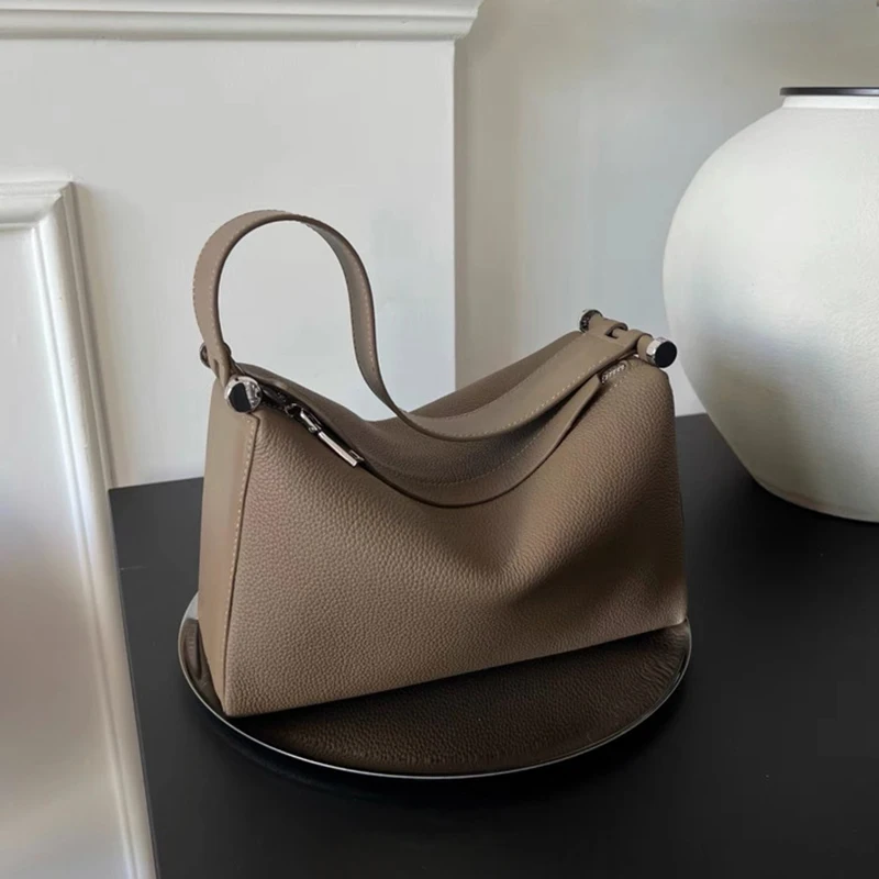 

Top Layer Cowhide Leather Pillow Bag 2025 New High-End Genuine Leather Commuter Versatile Boston Single oulder Slant Cross ...