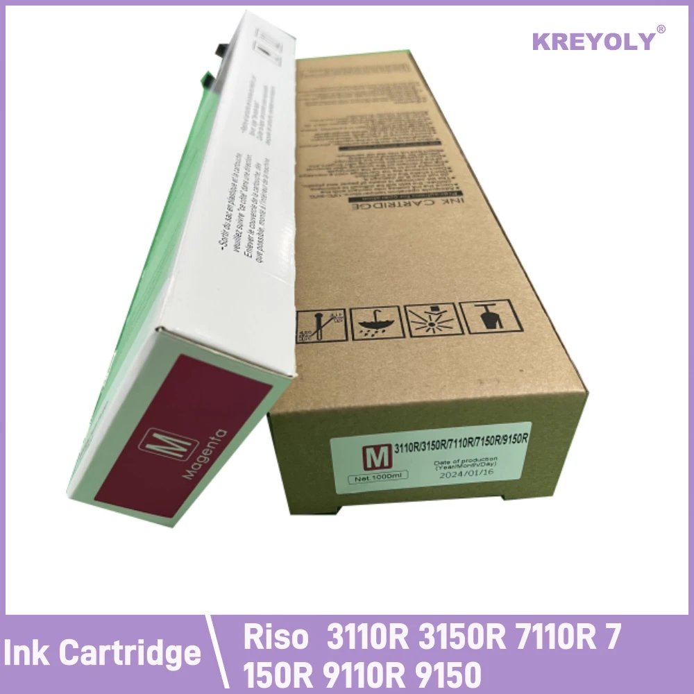 Cartucho de tinta para impresora Riso 3110R, recambio de tinta Compatible con 3150R, 3150R, 7110R, 7150R, 9110R, 9150, Rnkjet, PrinterS-6709E, S-6710E, S-6711E, oneset