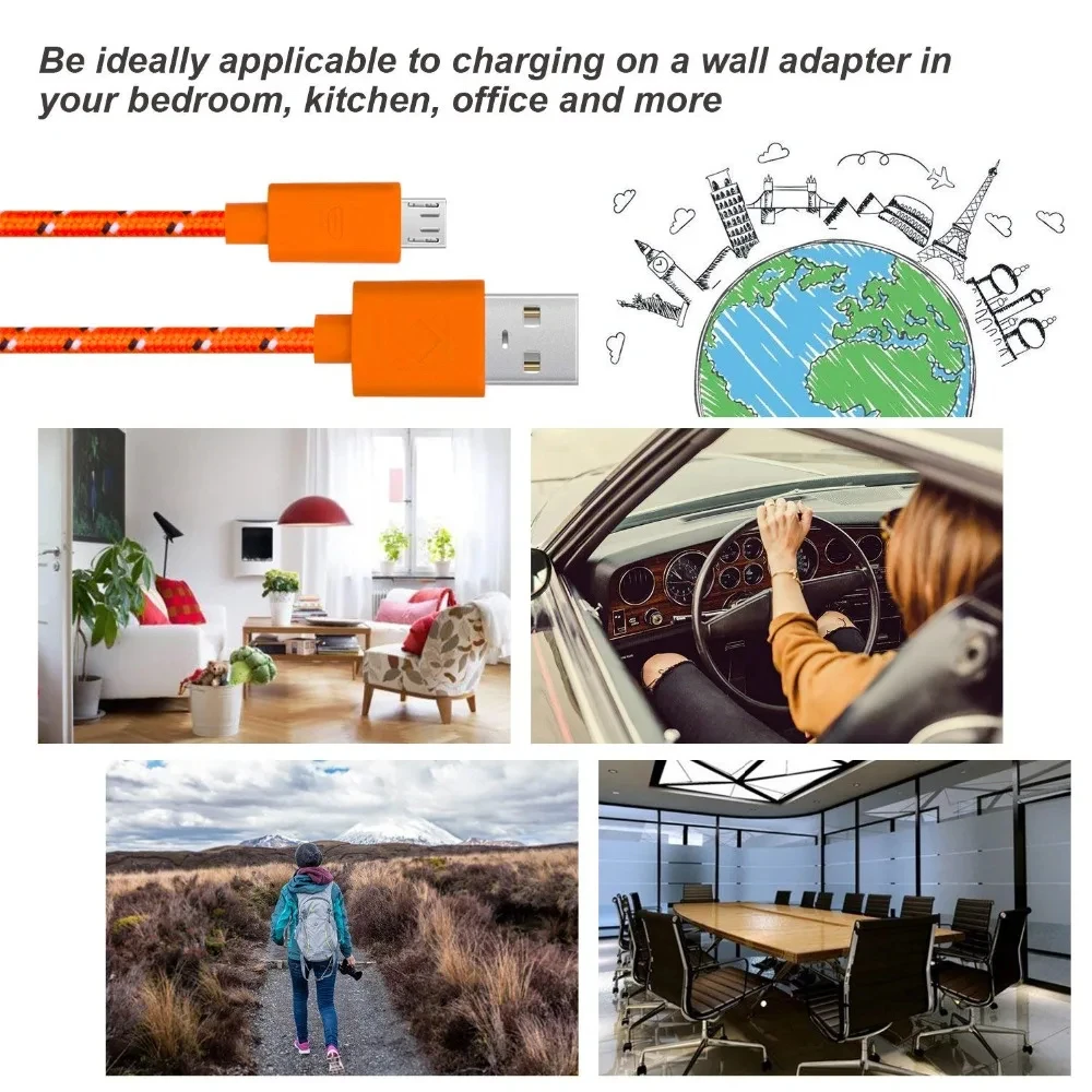 0.5M/1M/2M/3M Micro USB Cable Mobile USB Charger Cable Data Sync Wire For Samsung Huawei Xiaomi Android Phone USB Micro Cables