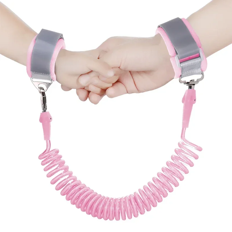 Toddlers Leash Anti Lost Wrist Link Child Kids Safety Harness Kids Walking Wristband Assistant Strap Belt for Girl Pink Gift