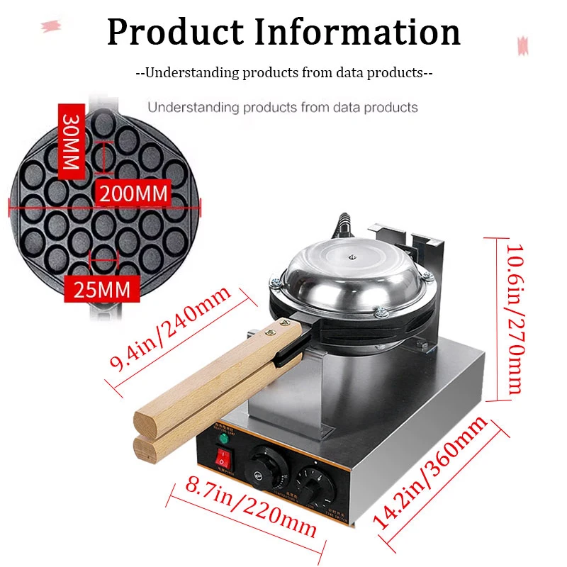 Snack Equipment Commercial Waffle Waffle Machine with Egg Bubble Waffle for Restaurant