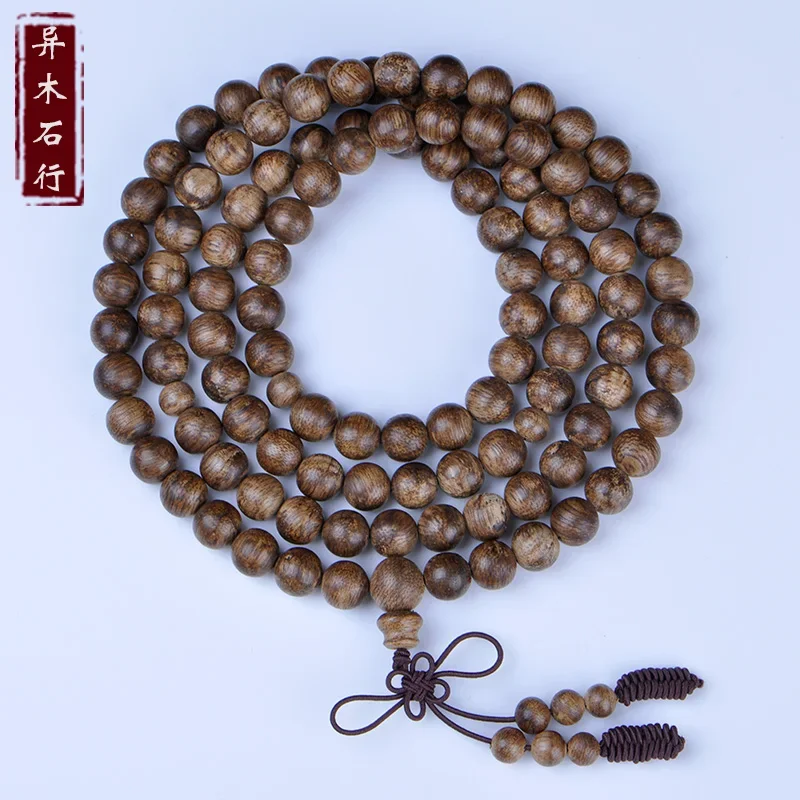 

High Quality 8mm*108 Real Natural Wood Beads Bracelet Tibetan Buddhism Jewelry for Men Women Meditation Prayer Beaded Wooden