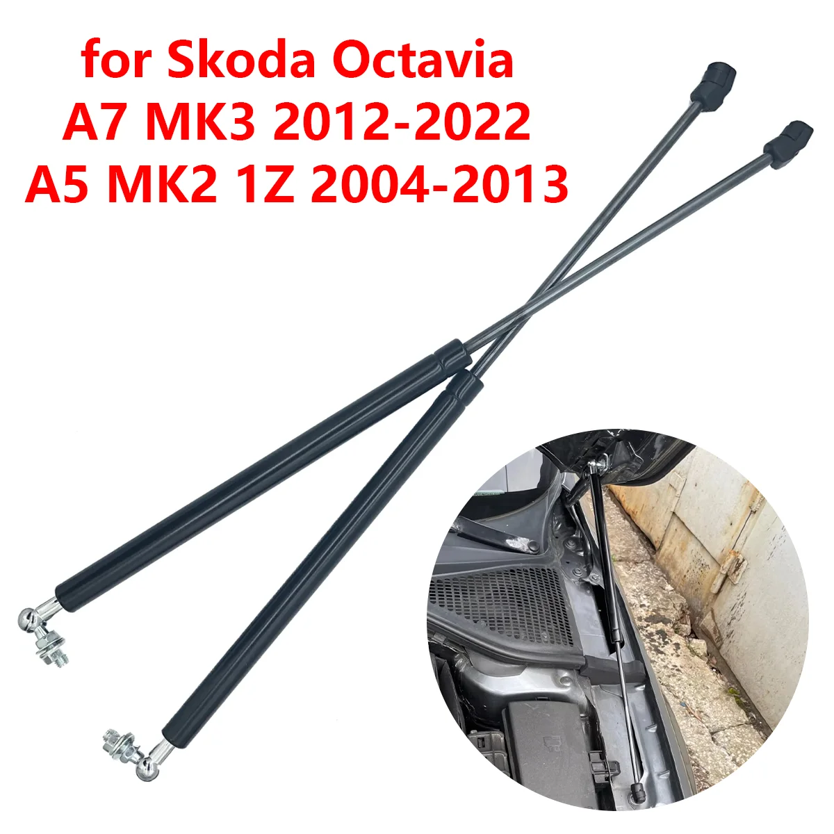 for Skoda Octavia A7 MK3 2012-2022 A5 MK2 2004-2013 Car Front Bonnet Hood Gas Strut Damper Shock Lift Support Bars 