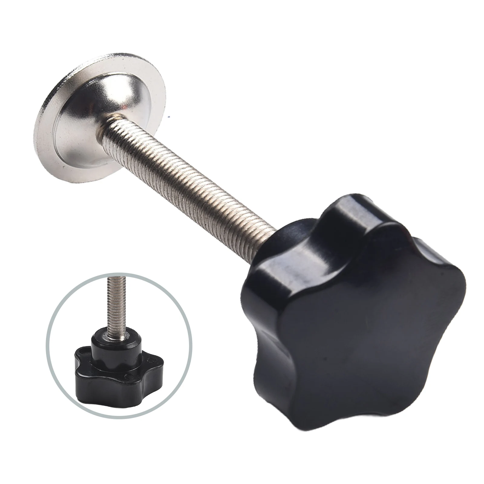 45 #   Perilla de apriete manual de Material de acero Fácil instalación Seguro de usar Rosca precisa resistente al desgaste Agarre firme Diseño práctico