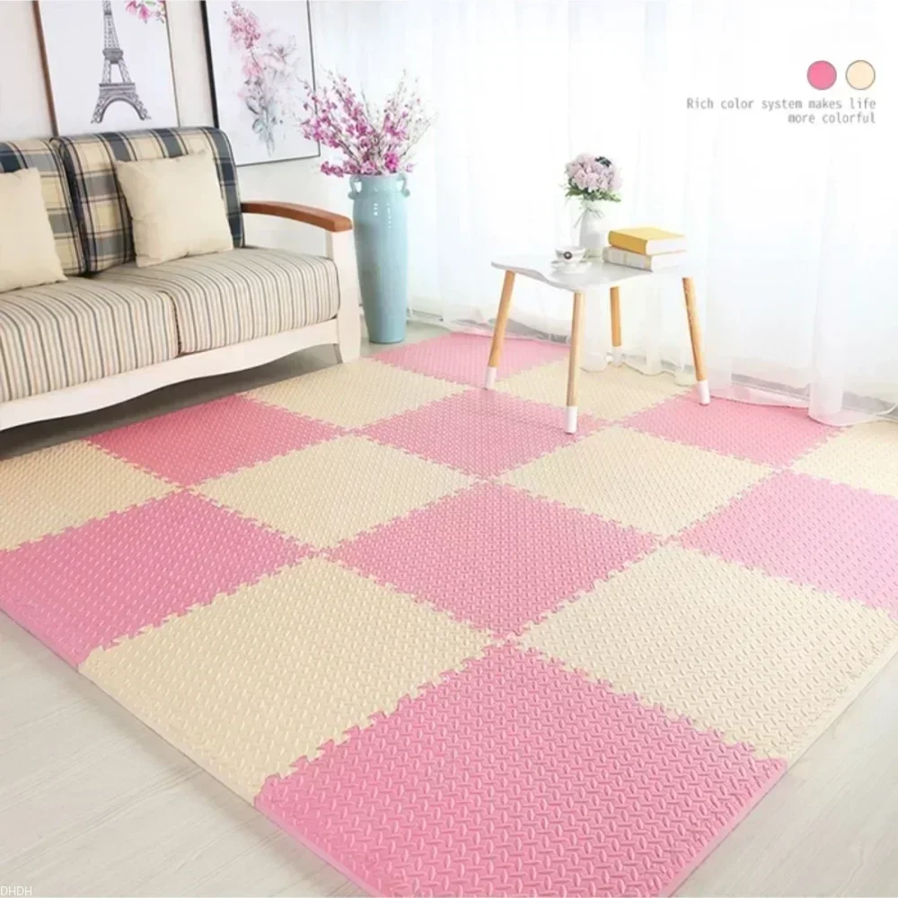 1-10Pcs 30×30x2.5cm Anti-slip Thickening Puzzle Mat Carpet for Baby Children\'s Room Game Playing Activity & Livingroom & Bedroom