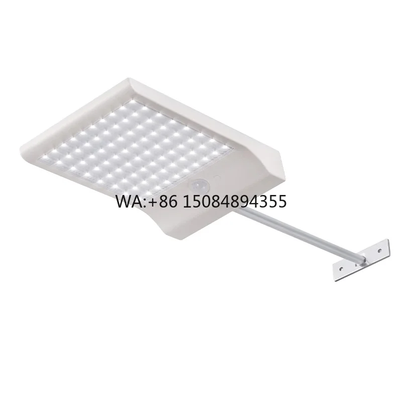 Au Silver High Quality Outdoor Solar Powered Garden Lamp 80 LED Waterproof Motion Sensor Solar Wall Garden Lights