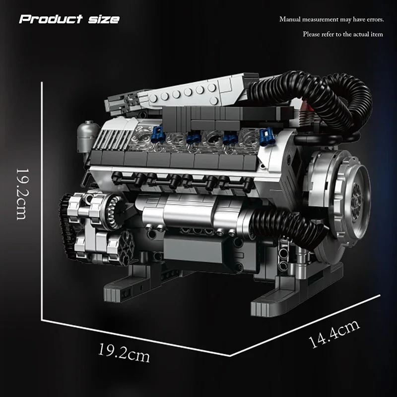 36303 931ピース V8エンジン モータライズドシミュレーションブロックモデル 電動駆動MOCビルディングブロック テクニカルDIYおもちゃ ホリデーキッズギフト