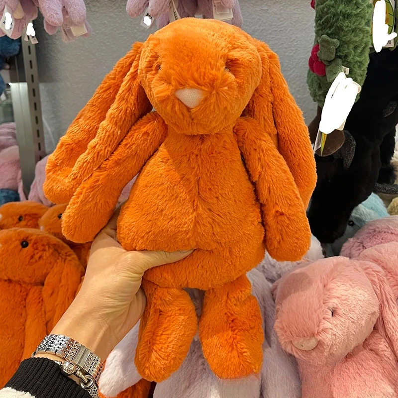 Jellycat with tags new orange bonnie rabbit color plush super soft for children to appease girls holiday gift cute stuffed doll