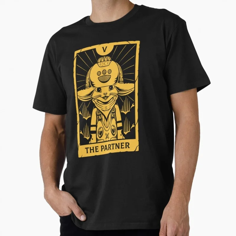 

The Partner Tarot Card Palico Feline Monster hunter world MHW Gift T-Shirt Short Sleeve Graphic clothes All size tops S-6XL