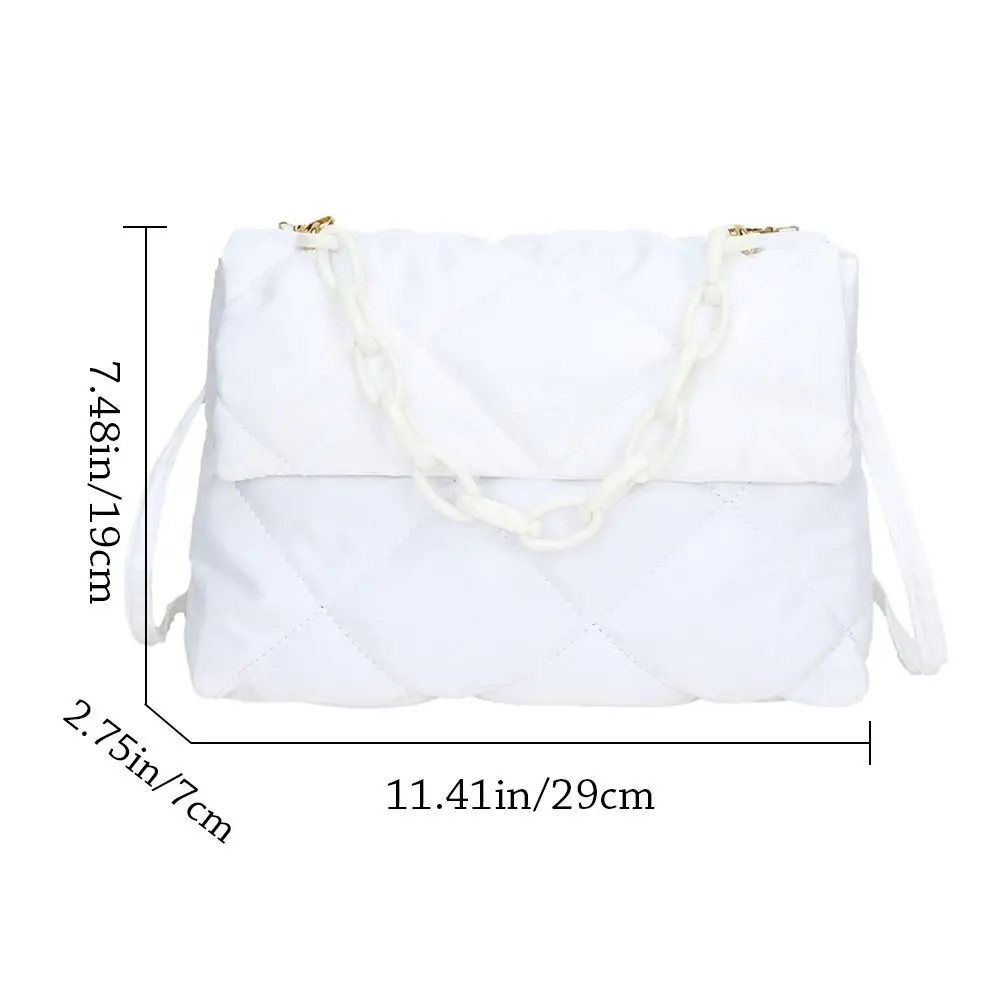 Fashion Women Girls Space Cotton Padded Shoulder Bags Underarm Bag Female Down Cotton Tote Bags Large-capacity Handbags