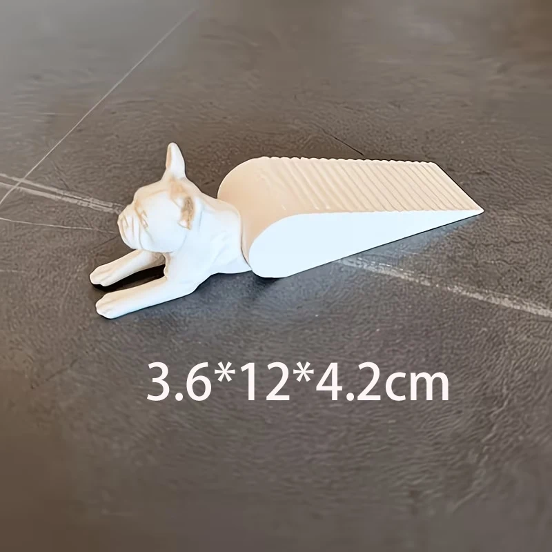 Cute French Bulldog Door Stop Decorative 3D Printed Door Wedge Stopper Creative Puppy Figurine Ornament for Bedroom Office