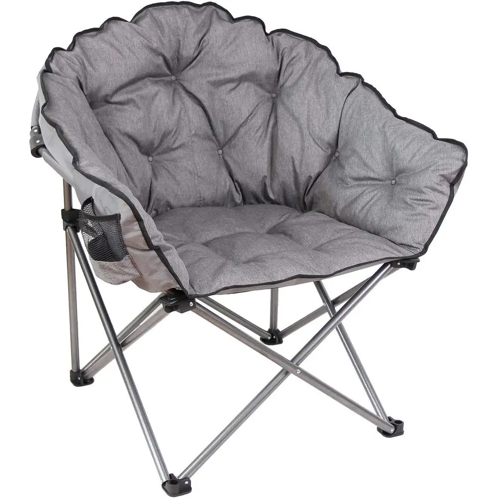 

Padded Cushion Outdoor Lounge Patio Club Chair, Gray