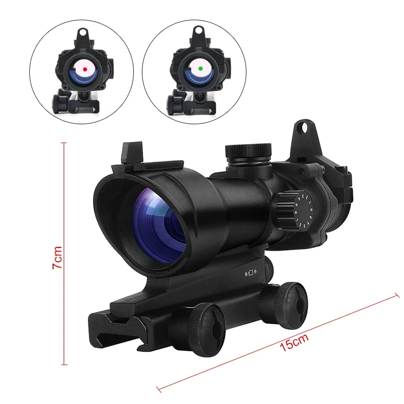 1X32 ACOG Red Dot Sight Optical Rifle Scopes Red Dot Scope Hunting Scopes With 20mm Rail for ar15