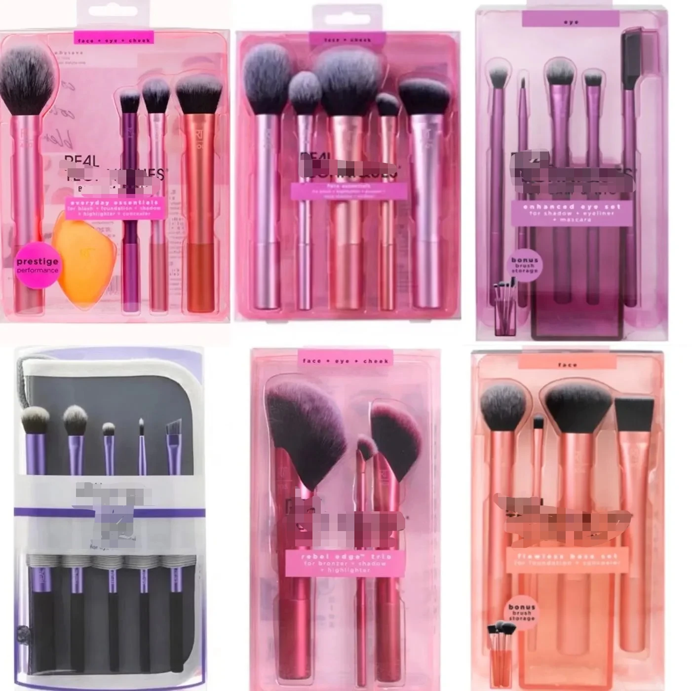 Beauty Real Makeup - ชุดแปรงแต่งหน้ามืออาชีพ ขนแปรงนุ่มฟู สำหรับเครื่องสำอาง รองพื้น แป้งฝุ่น อายแชโดว์