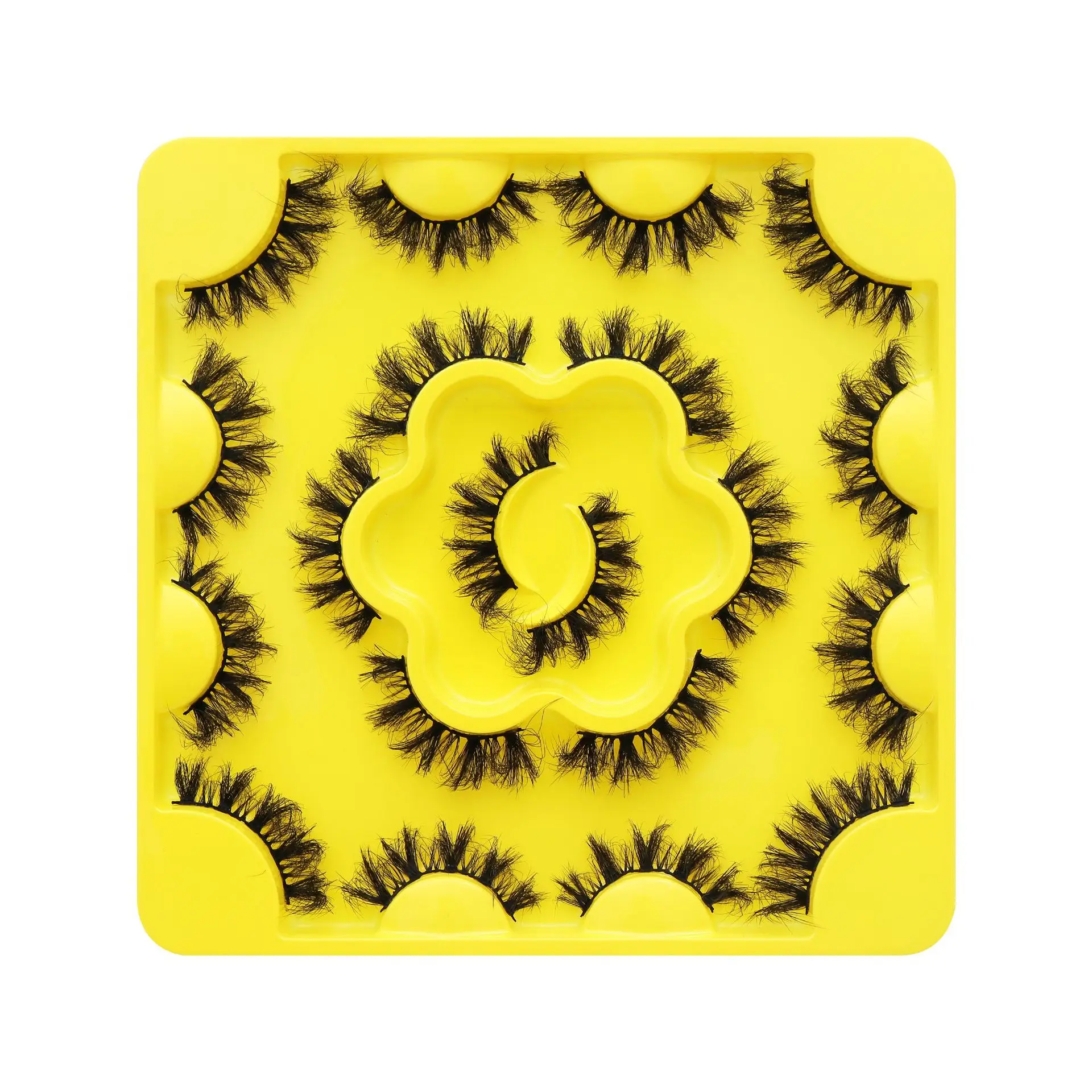 10 ペア偽まつげセットカールふわふわ人工ミンクまつげ耐久性のある簡単に適用まつげ工場直接販売