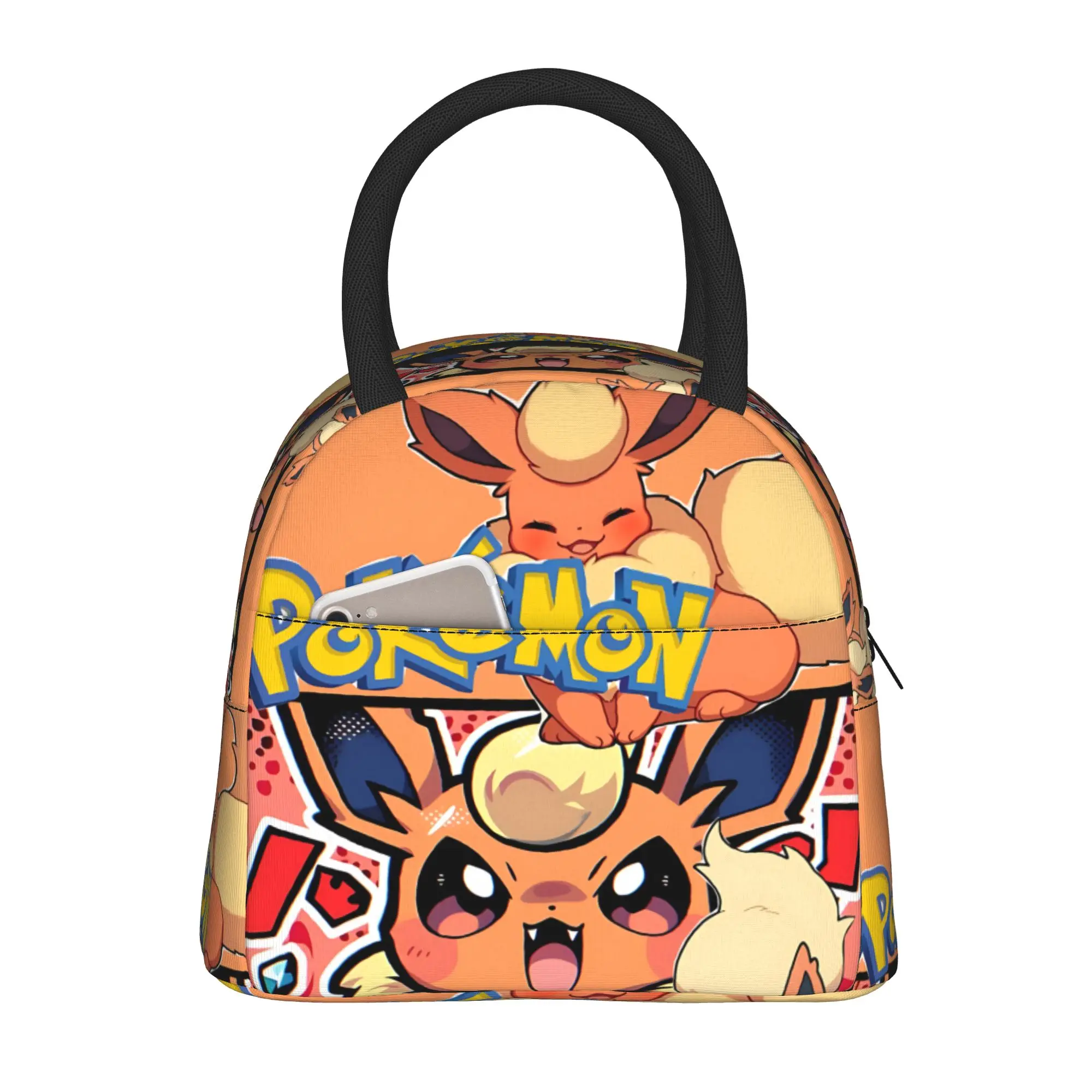 Pokemon Theme Handbag Insulated Lunch Bag Meal Pack Rice Bag  bolsa Student Bento Lunch Handbag Insulation