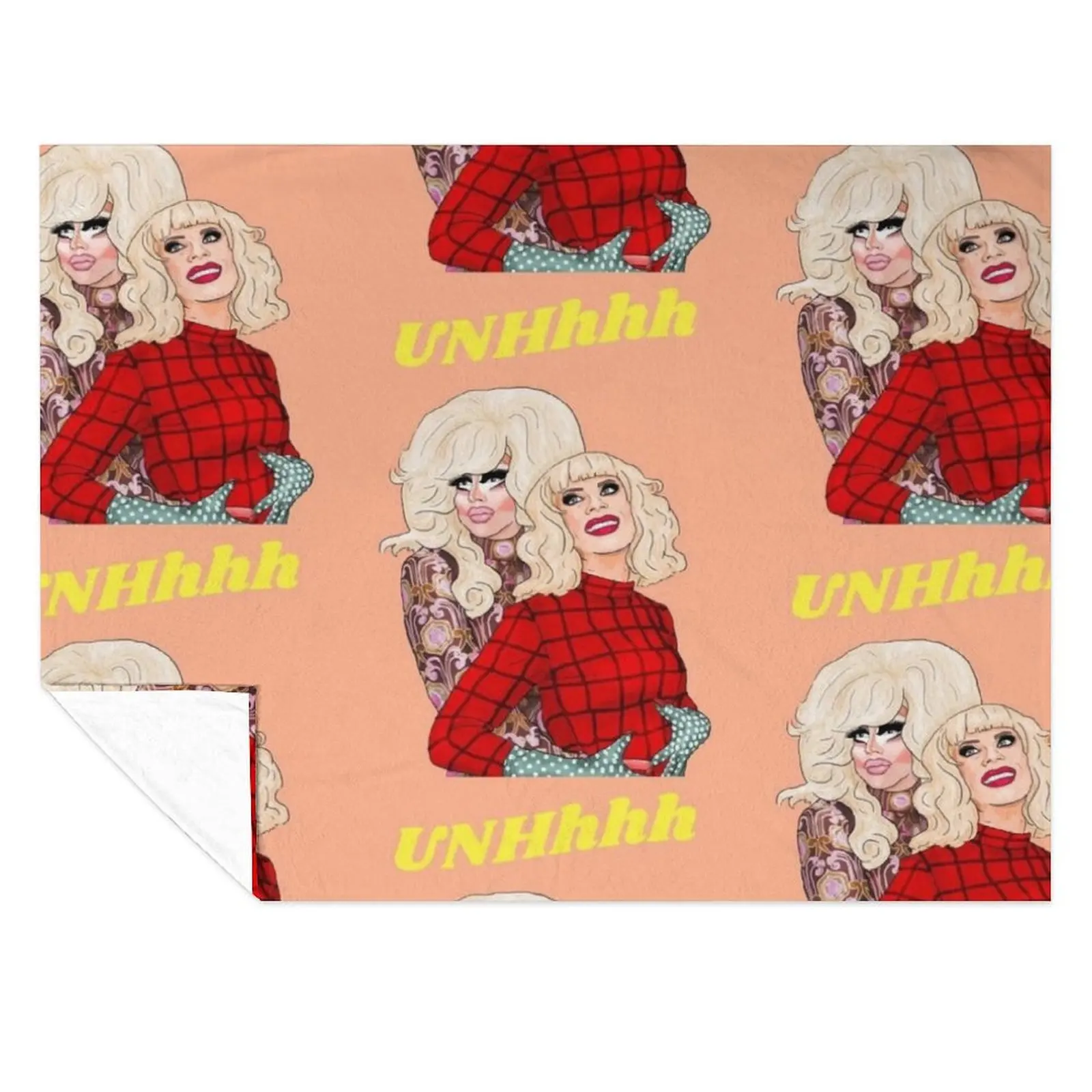 

Trixie and Katya Throw Blanket Decorative Beds wednesday christmas gifts Cute Plaid Blankets