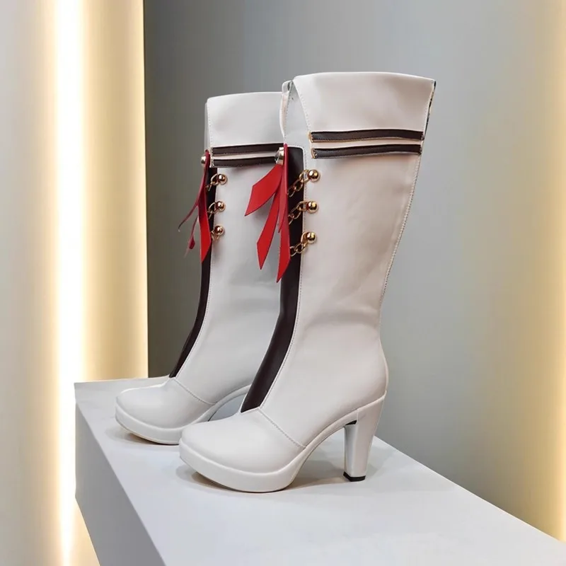 لعبة Umamusume Pretty Derby URA Gold Ship Cosplay Shoes أحذية أنيمي الهالوين حفلة عيد الميلاد زي الإكسسوار