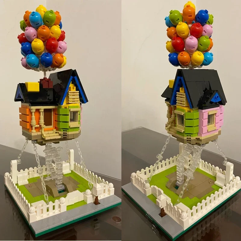 Suspended Gravity Balloon Flying House Building Blocks Creativeal  Sculptures Dynamic Physics Balance Novel Toys for Kids Gifts