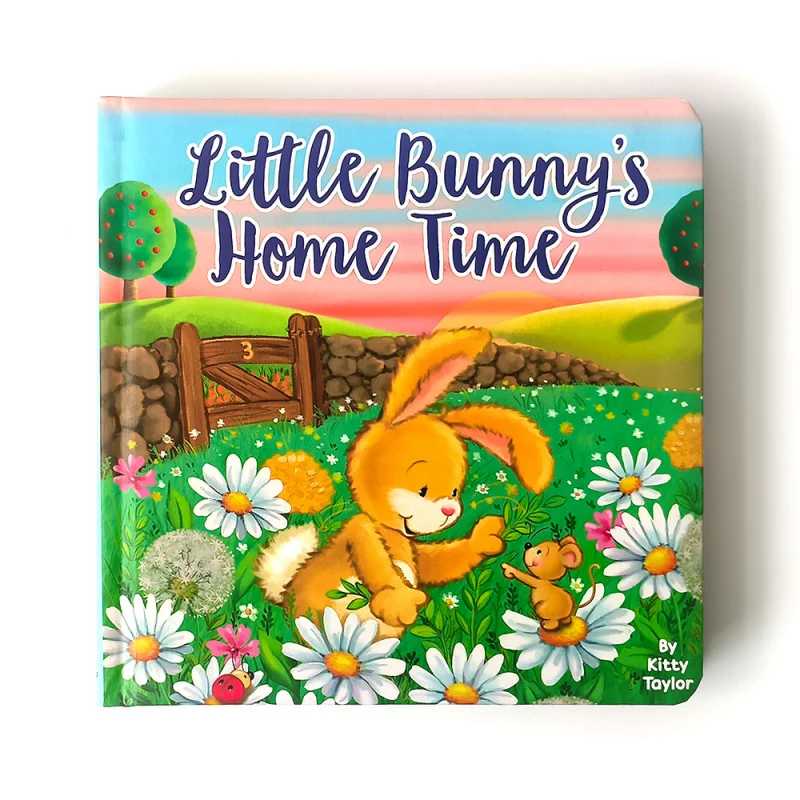 OEM Customized children book Printing Little Rabbit home time board books childhood education Hard cover Book