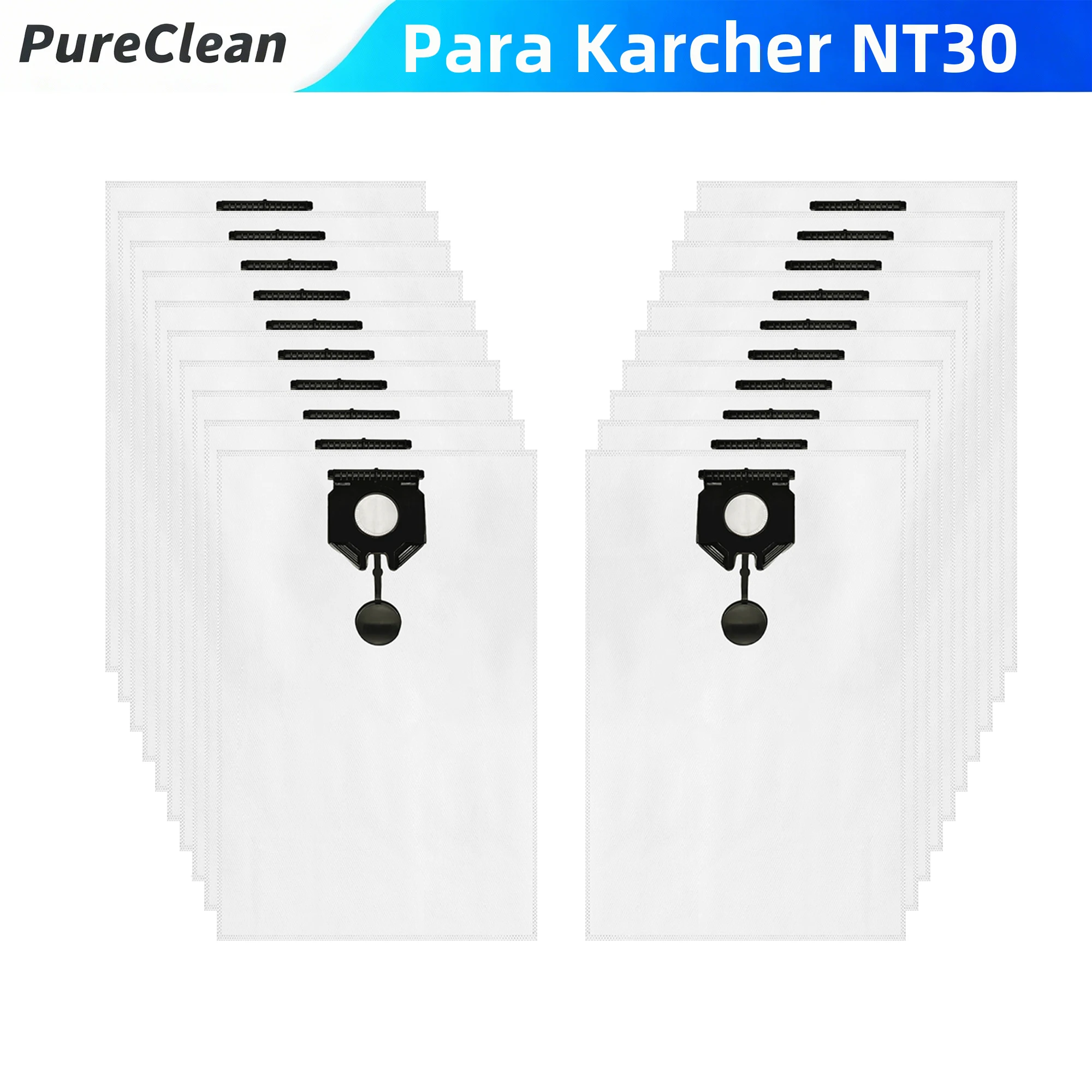 Bolsas para Aspiradora Kärcher NT30/1 (2.889-154.0), Bolsas de Filtro de Felpa, NT 30/1 Ap L, NT 30/1 Tact Te L, NT 30/1
