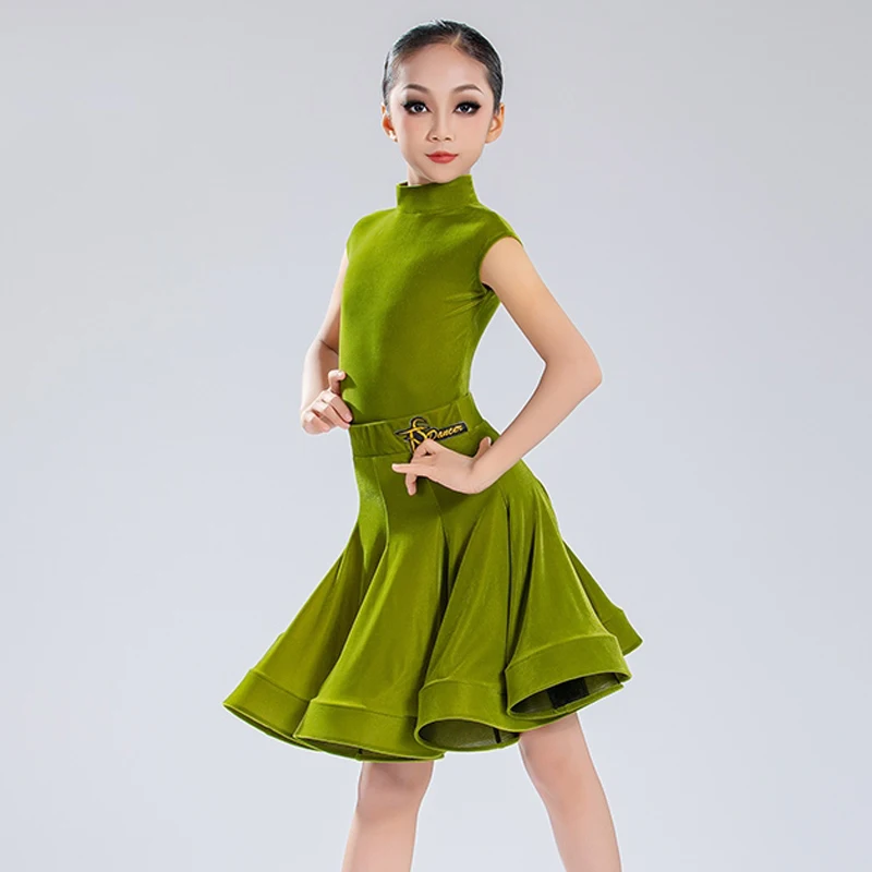 2025 ใหม่มาตรฐานแห่งชาติชุดเต้นรำบอลรูมชุดเต้นรำละตินสำหรับเด็กการแข่งขันเต้นรำเด็กการแสดงเต้นรำเครื่องแต่งกาย SL12868