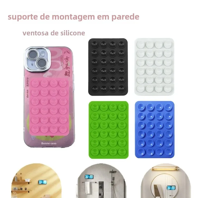 Ventosa de silicone suporte para celular selfie e vídeo ventosa antiderrapante design mãos-livres suporte de montagem na parede