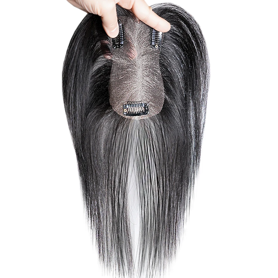 Toppers with Bangs Women's Hair Closure Real Human Hair Straight Human Topper For Women Hair Extension