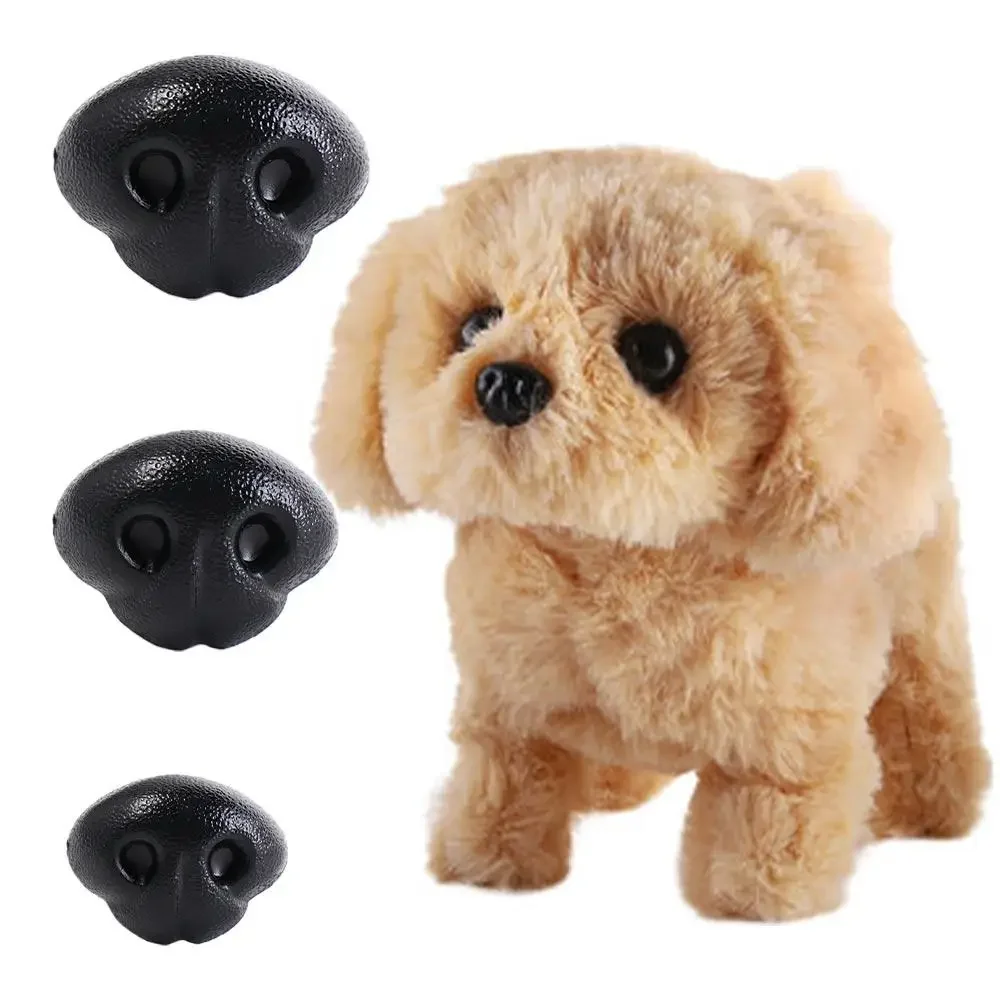 10 pçs 15/18/21mm narizes de cão suave plug-in narizes de plástico animal diy acessórios para boneca de brinquedo de crochê fazendo fornecimento boneca amigurumi