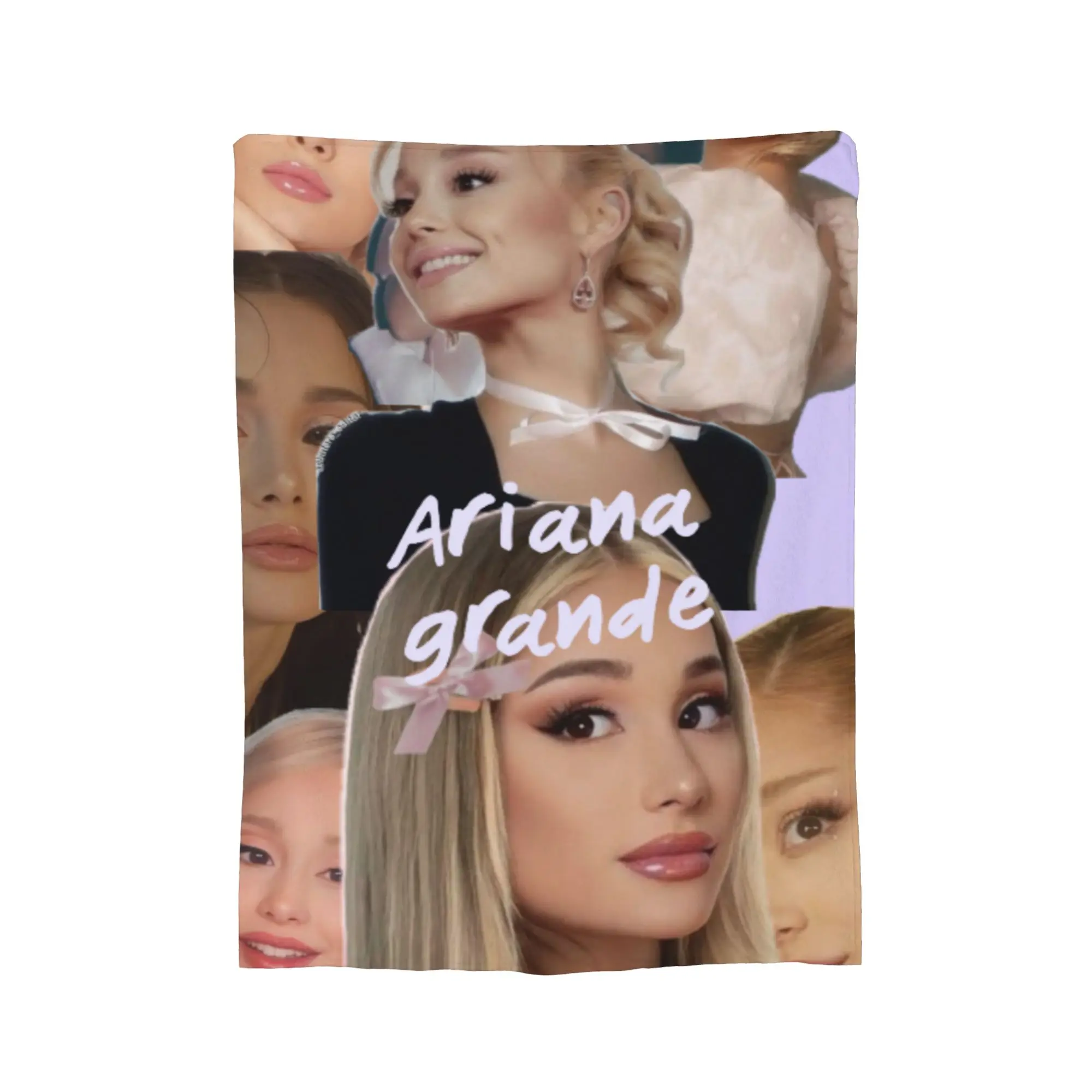 Ariana Grande music singer fan gift  Blanket Multiple Sizes Warm Cozy Fluffy  Throw Blankets for Sofa Couch and Bed