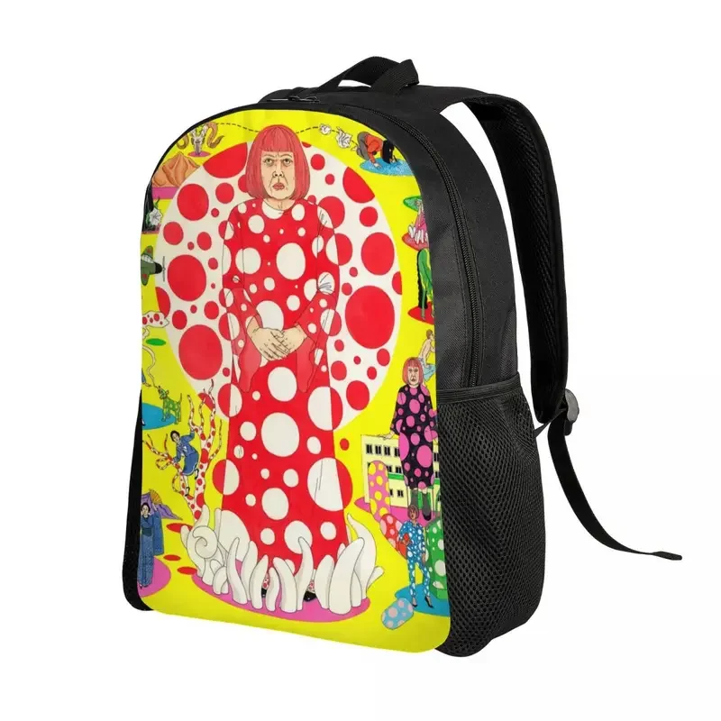 Customized the world of Yayoi Kusama backpack men women basic bookbag for college school bags