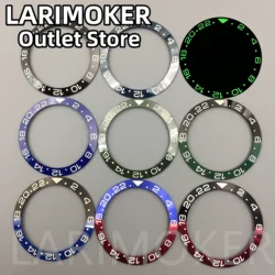 LARIMOKER 40mm Black White  Green high quality ceramic bezel watch parts fit 43mm 44mm watch case