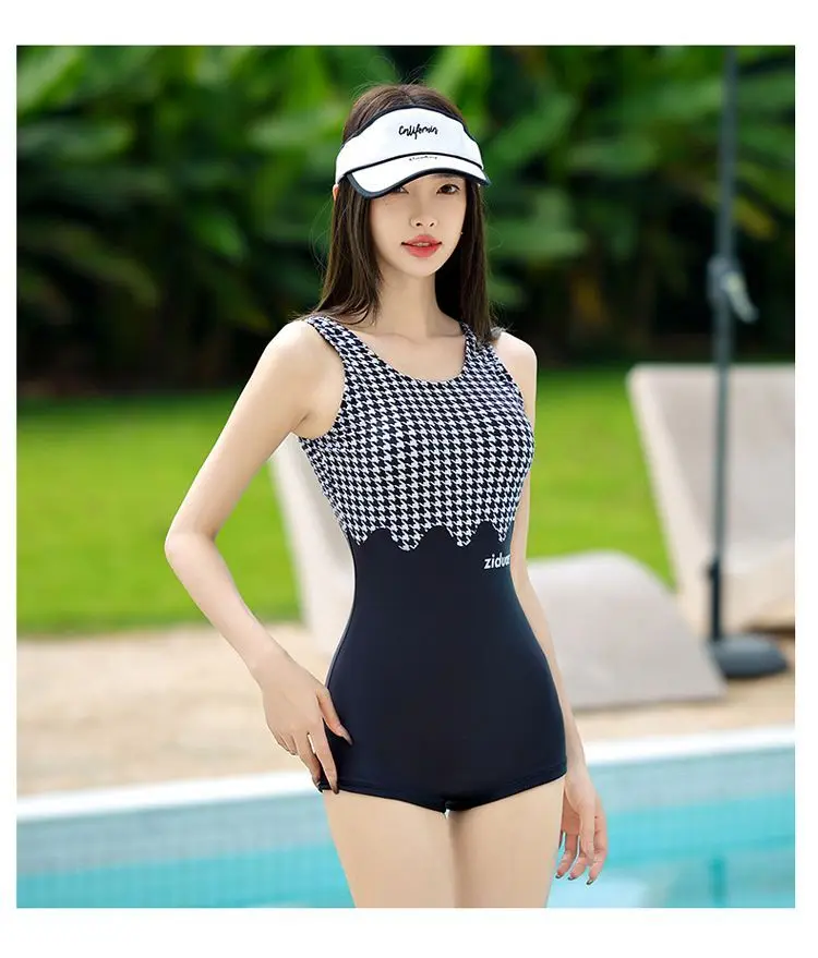 Ujjatlan Jószagú sportok one-piece Húsétel Burkolat Fürdőtrikó Csekély Bé szögben Csekély Gyógyüdülőhely swimwear Nyújtható Lélegezhető nyomtatás