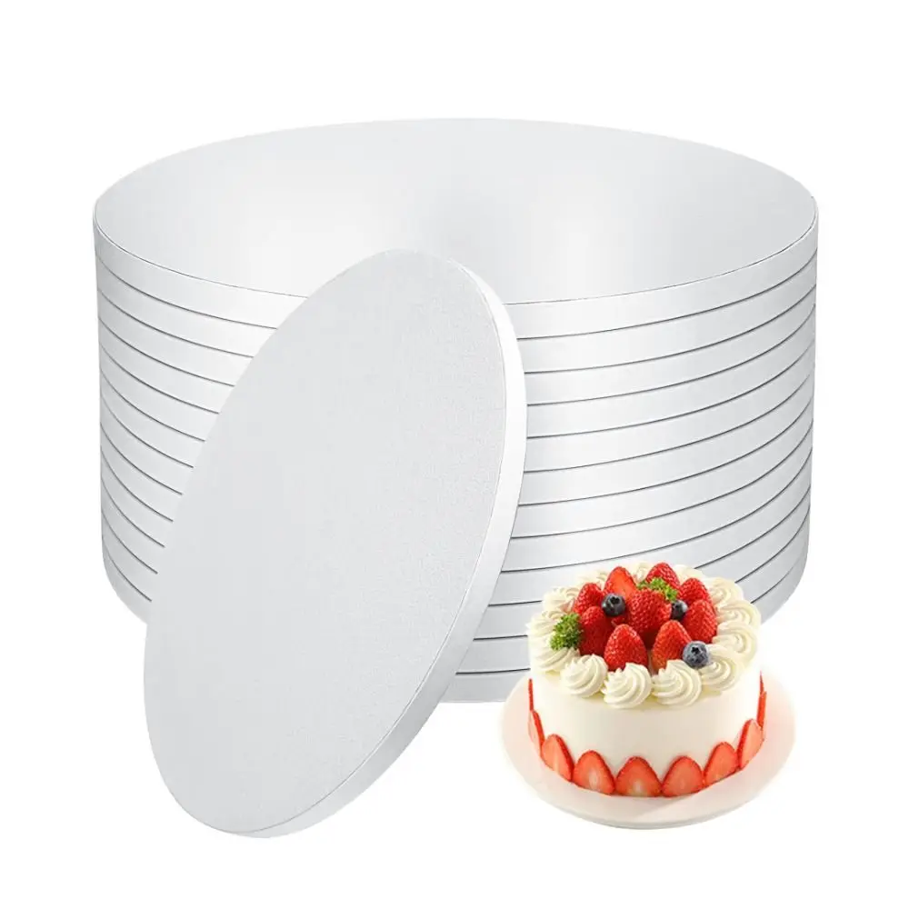 Safe 6/8/10/12/14in Cake Board Base Round Disposable Cake Board Round Cake Tray Pad Birthday Cake