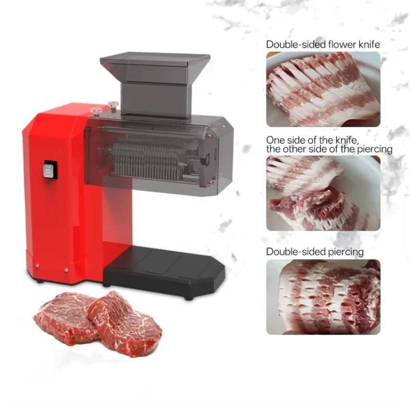 110V/220V Stainless Steel Electric Meat Tenderizer Machine Breaking Muscle Fibers Professional Commercial Use