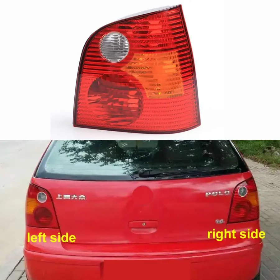 For Volkswagen VW Polo 2002 2003 2004 2005 Hatchback Taillight Real Brake Lamp Housing Tail Lights No Line No Light 1PCS