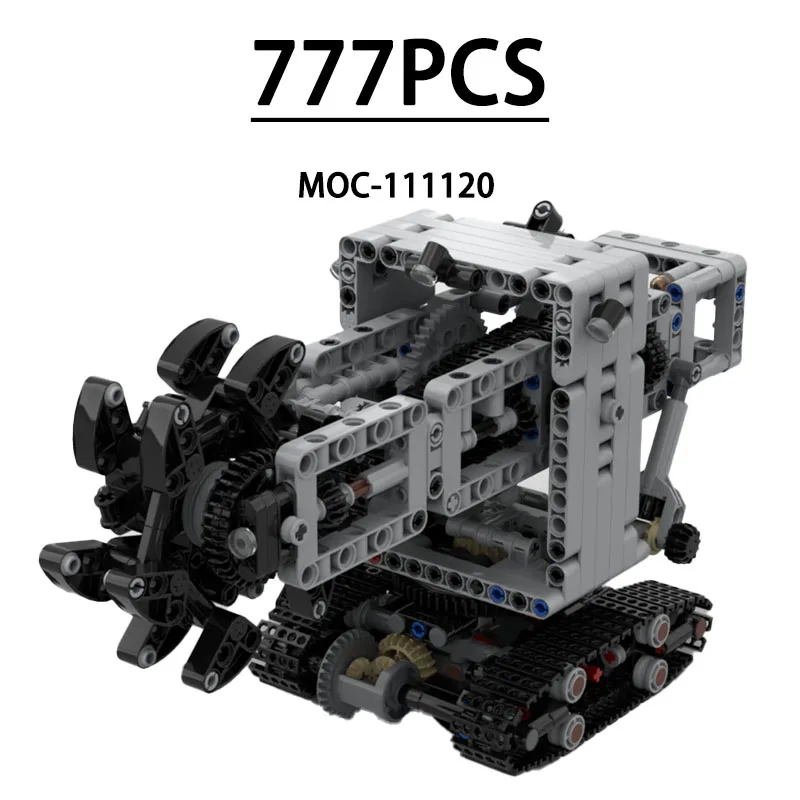 

MOC-111120 Building Block Bucket Wheel Excavator Model Display, 777 Pieces, Children's Birthday Christmas, and New Year Toy Gift
