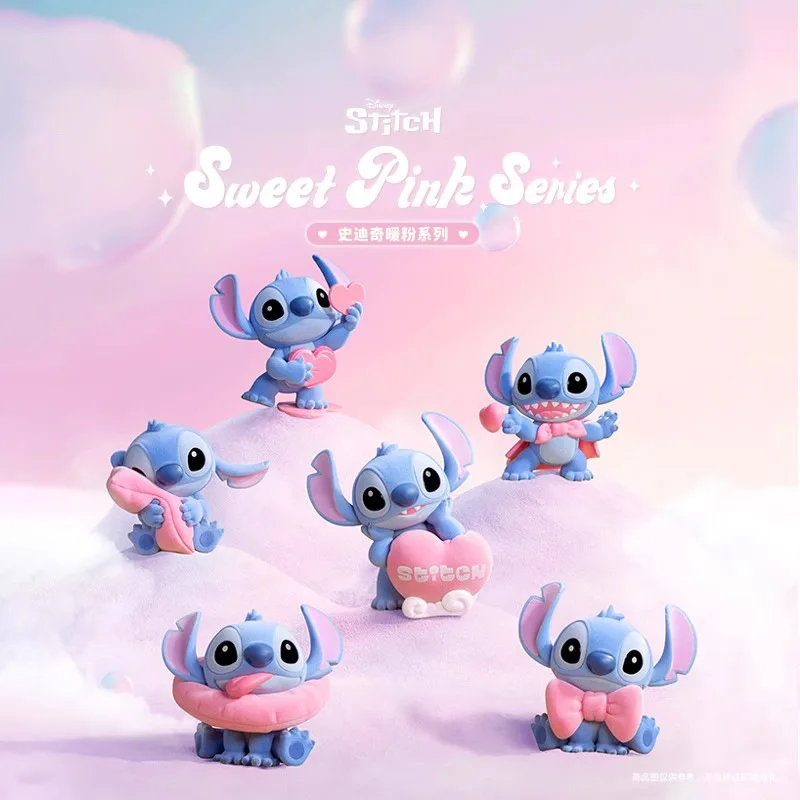 

Disney Stitch Sweet Pink Series Blind BoxTrendy Toy Doll for Decoration Birthday Gift Toy Figures Collectible Desktop Ornament